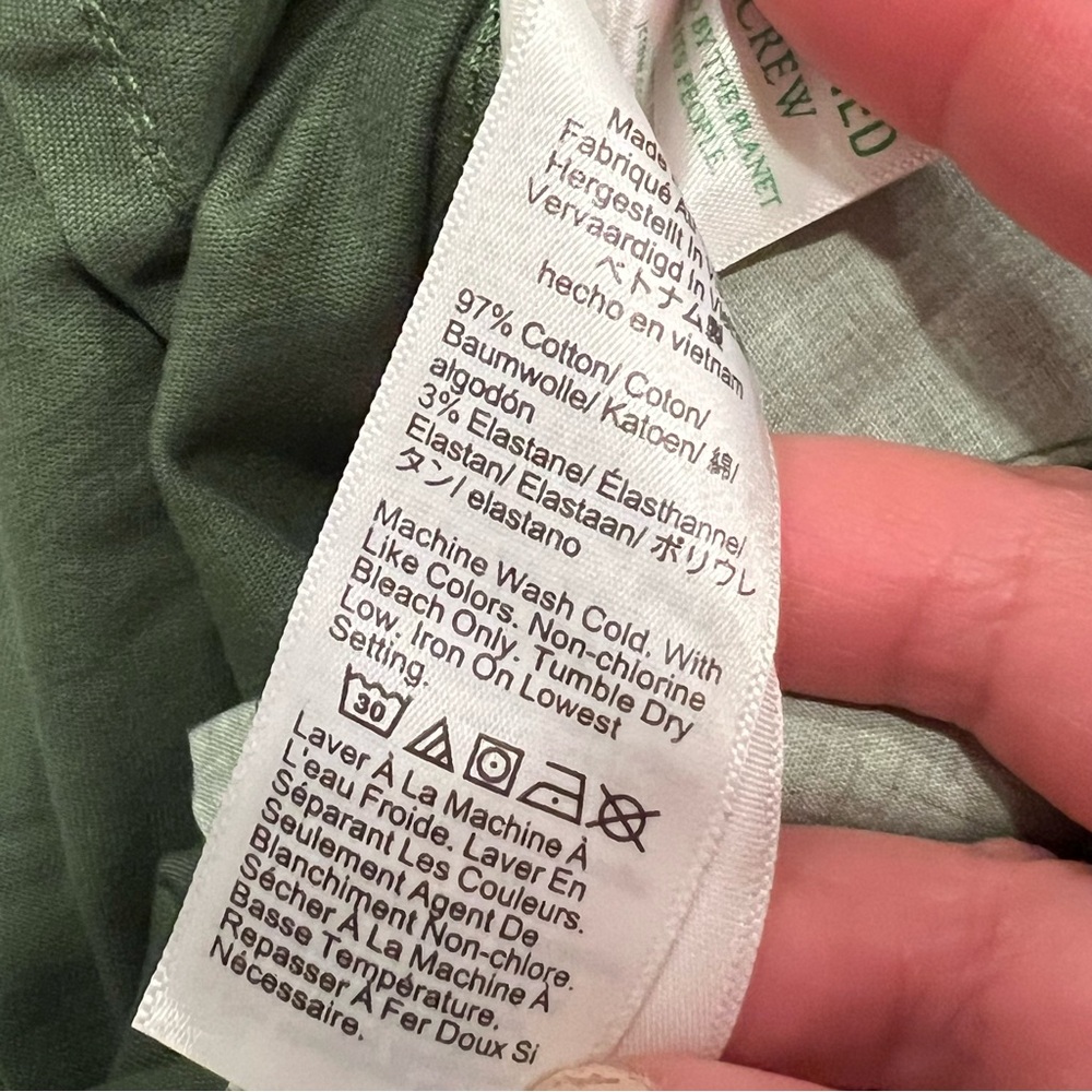 NWT J Crew Pleated capeside chino short in Utility Green 5” inseam size 10 #L04 - Picture 7 of 11